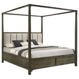 Gran Park Dark Cocoa Queen Four Poster Canopy Bed by Coaster at Eve Furniture