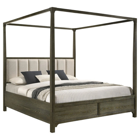 Gran Park Dark Cocoa Queen Four Poster Canopy Bed by Coaster at Eve Furniture