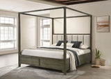 Gran Park Dark Cocoa Queen Four Poster Canopy Bed by Coaster at Eve Furniture