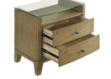 Granada Natural Pine 2-drawer Glass Top Nightstand by Coaster at Eve Furniture