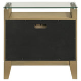 Granada Natural Pine 2-drawer Glass Top Nightstand by Coaster at Eve Furniture