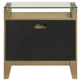 Granada Natural Pine 2-drawer Glass Top Nightstand by Coaster at Eve Furniture