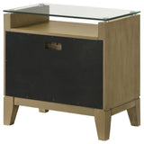 Granada Natural Pine 2-drawer Glass Top Nightstand by Coaster at Eve Furniture