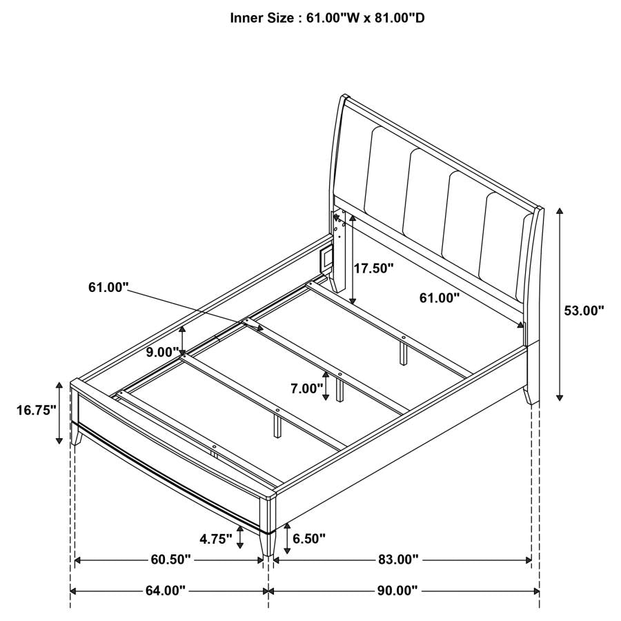 Granada Natural Pine 4-Piece Queen Bedroom Set by Coaster at Eve Furniture