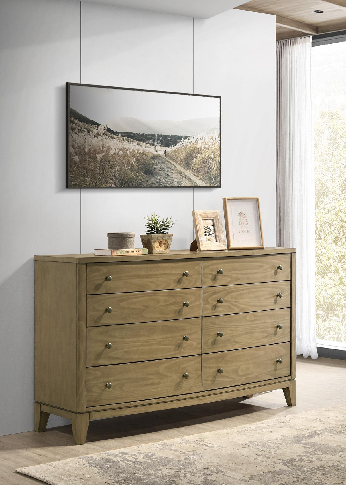Granada Natural Pine 8-drawer Dresser Cabinet by Coaster at Eve Furniture