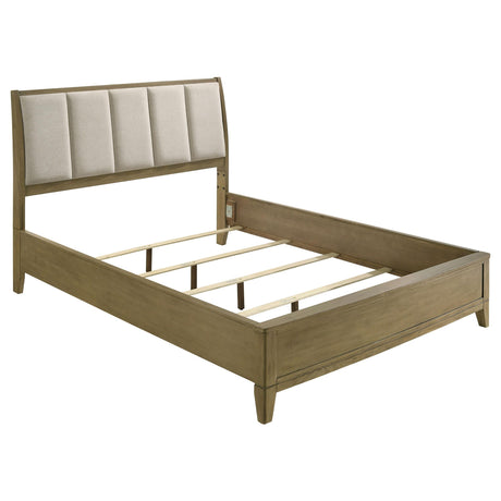 Granada Natural Pine Upholstered Eastern King Panel Bed by Coaster at Eve Furniture