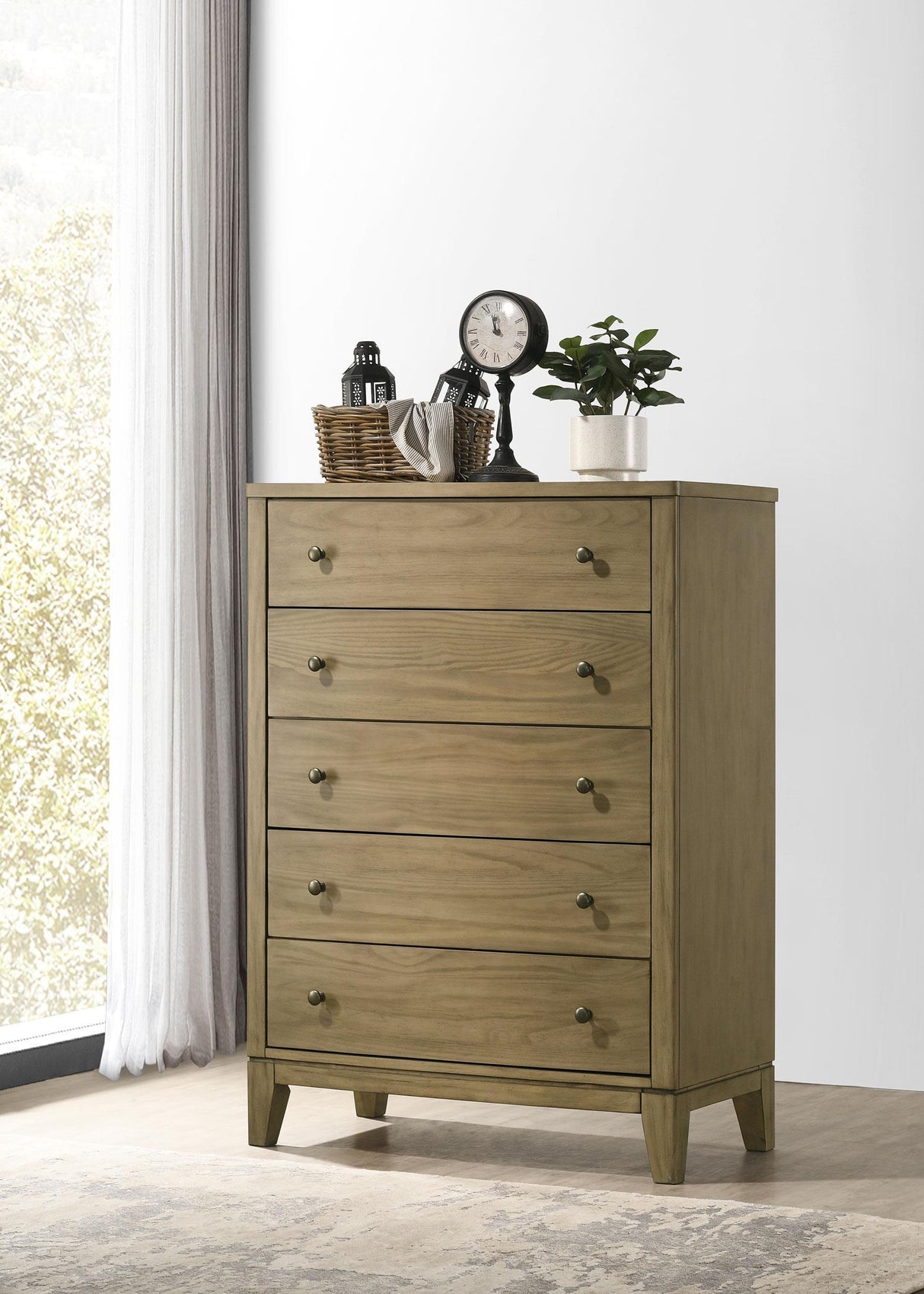 Granada 5-drawer Bedroom Chest of Drawers Natural Pine by Coaster at Eve Furniture