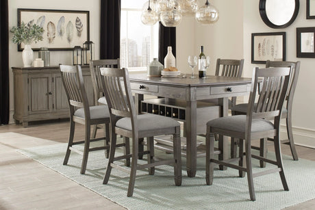 Granby Antique Gray Counter Chair, Set of 2 by Homelegance at Eve Furniture