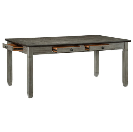 Granby Antique Gray Dining Table by Homelegance at Eve Furniture