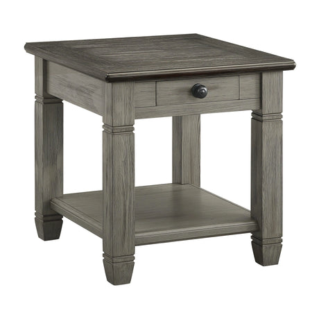 Granby Antique Gray End Table by Homelegance at Eve Furniture