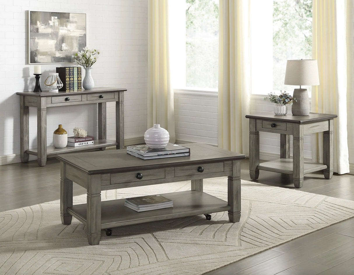 Granby Antique Gray Sofa Table by Homelegance at Eve Furniture