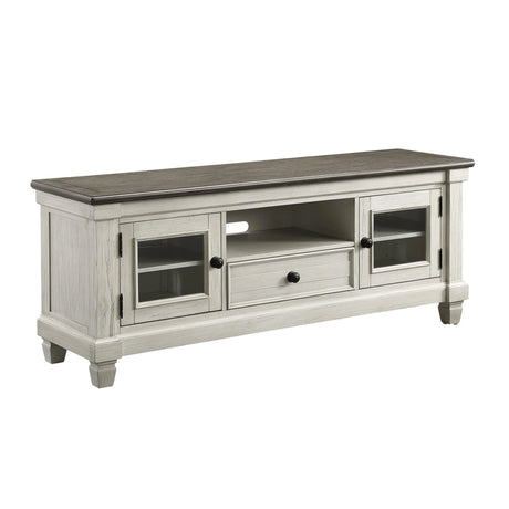 Granby Antique White 64" TV Stand by Homelegance at Eve Furniture
