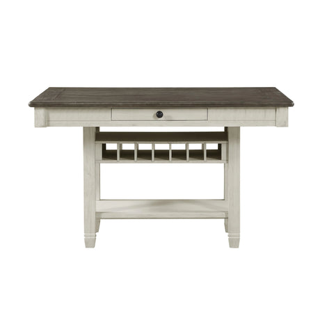 Granby Antique White Counter Height Table by Homelegance at Eve Furniture