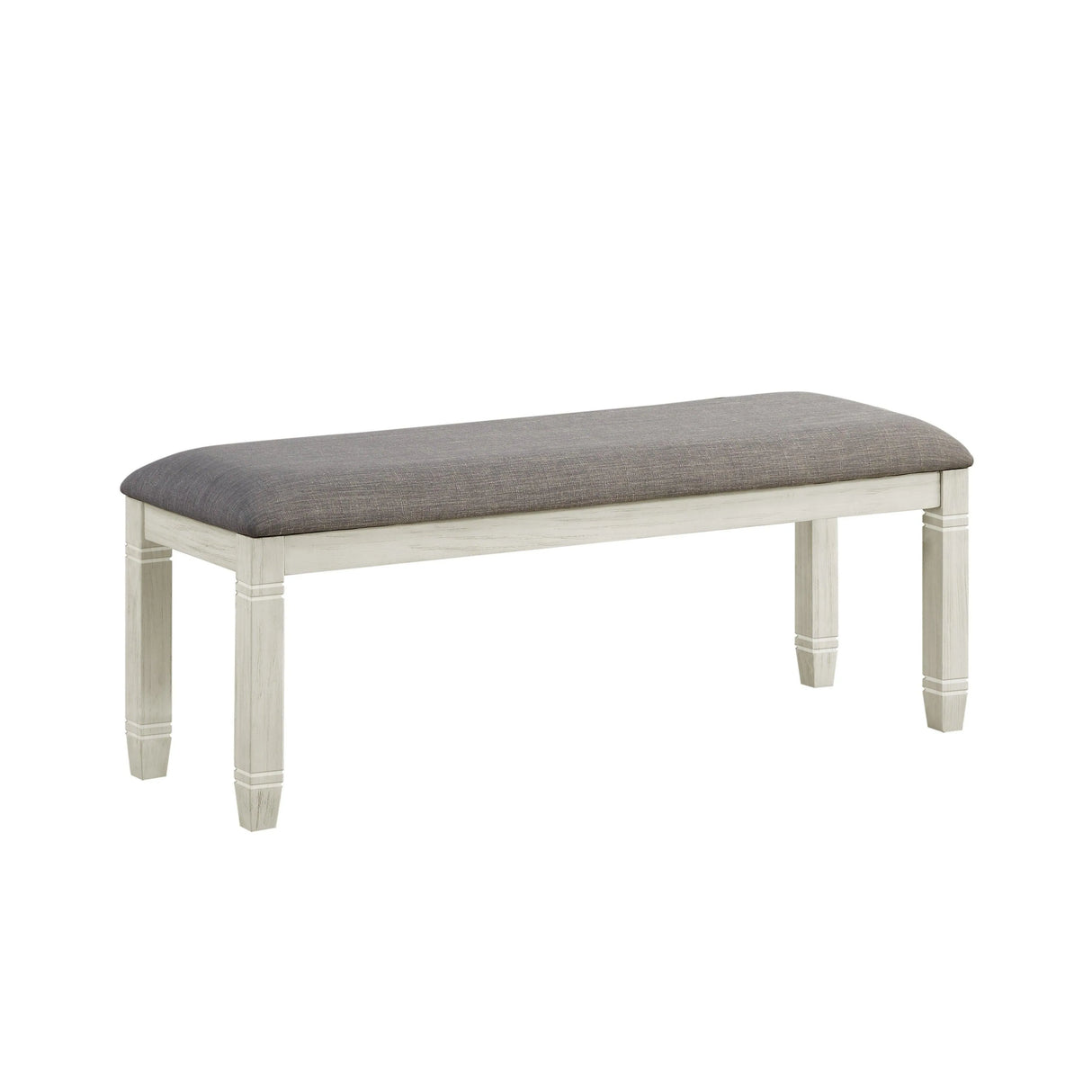 Granby Antique White Dining Bench by Homelegance at Eve Furniture