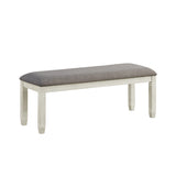 Granby Antique White Dining Bench by Homelegance at Eve Furniture
