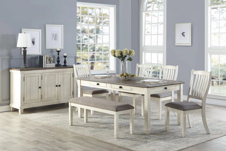 Granby Antique White Dining Set by Homelegance at Eve Furniture