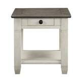 Granby Antique White End Table by Homelegance at Eve Furniture