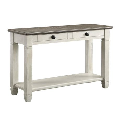 Granby Antique White Sofa Table by Homelegance at Eve Furniture