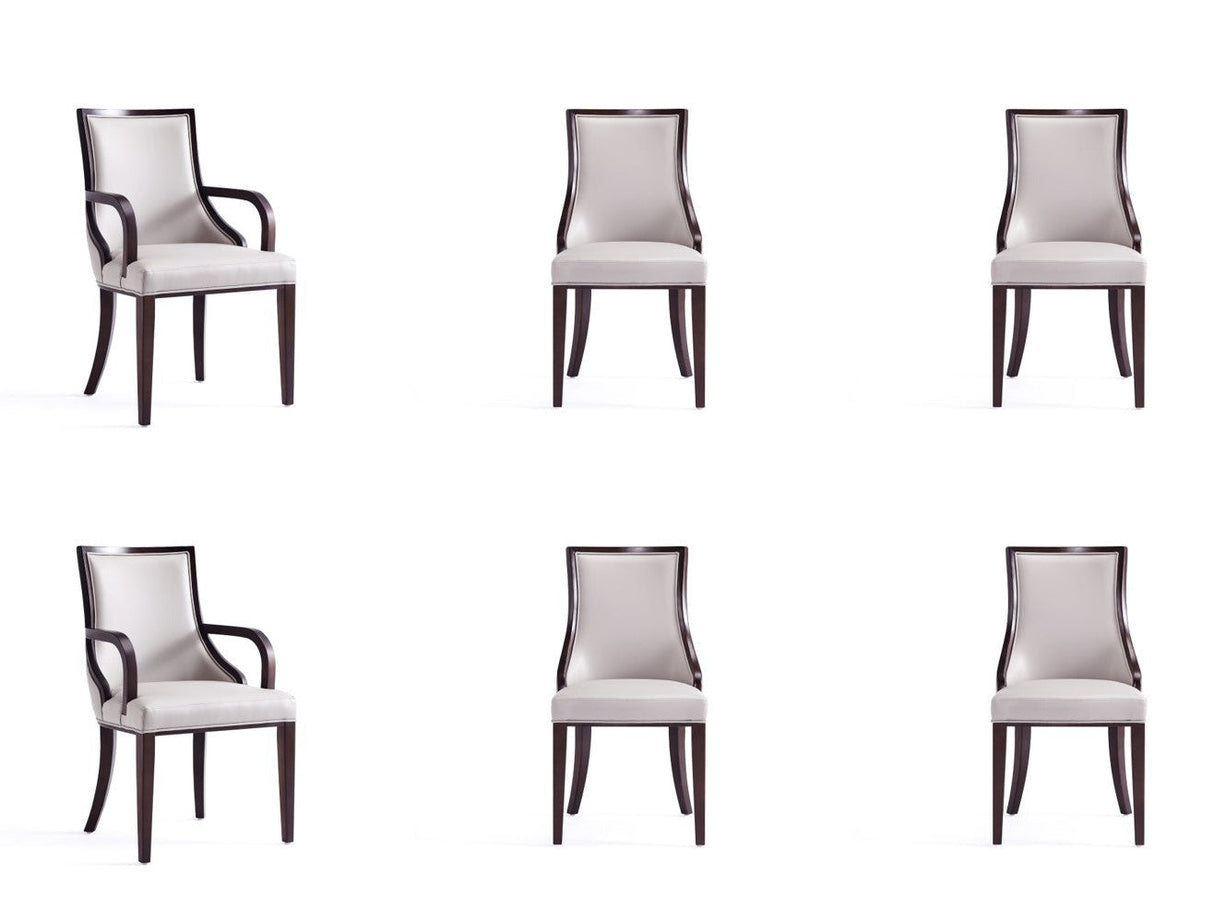 Grand 6-Piece Dining Chairs in Light Grey by Manhattan Comfort at Eve Furniture