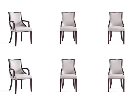 Grand 6-Piece Dining Chairs in Light Grey by Manhattan Comfort at Eve Furniture