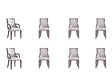 Grand 8-Piece Dining Chairs in Light Grey by Manhattan Comfort at Eve Furniture