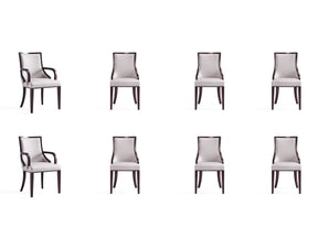 Grand 8-Piece Dining Chairs in Light Grey by Manhattan Comfort at Eve Furniture