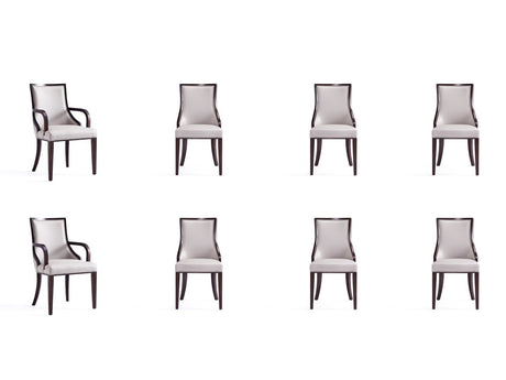 Grand 8-Piece Dining Chairs in Light Grey by Manhattan Comfort at Eve Furniture