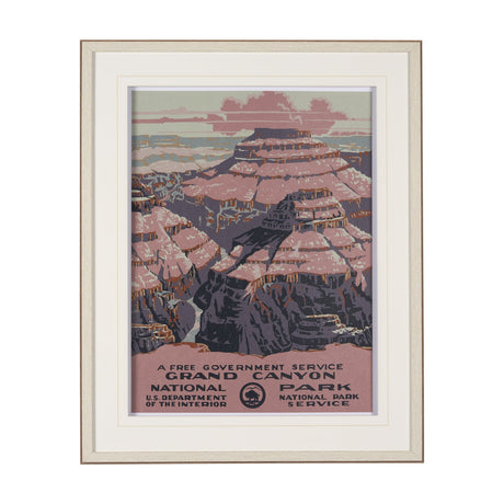 Grand Canyon National Park by The Vinatage Collection a Framed Art Print Matted under Glass by Mercana at Eve Furniture