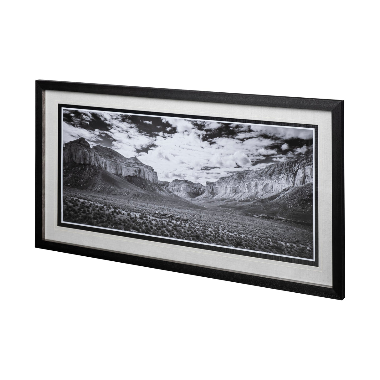 Grand Canyon Packtrain by Chris Dunker Hand Embellished Textured Framed Photo Art Print Matted under by Mercana at Eve Furniture