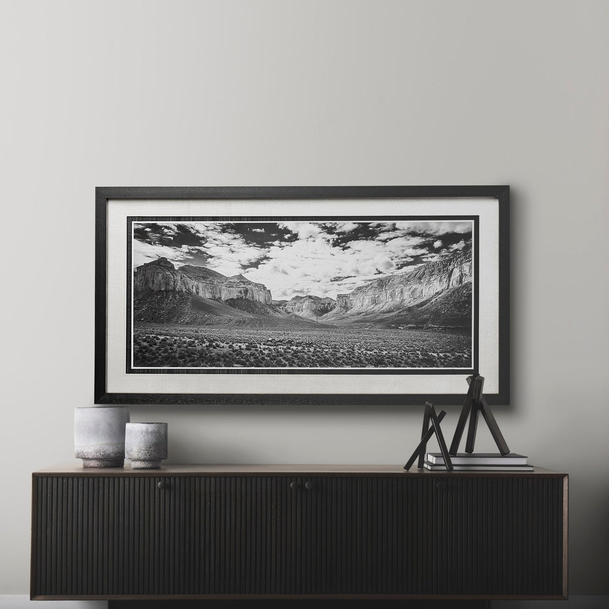 Grand Canyon Packtrain by Chris Dunker Hand Embellished Textured Framed Photo Art Print Matted under by Mercana at Eve Furniture