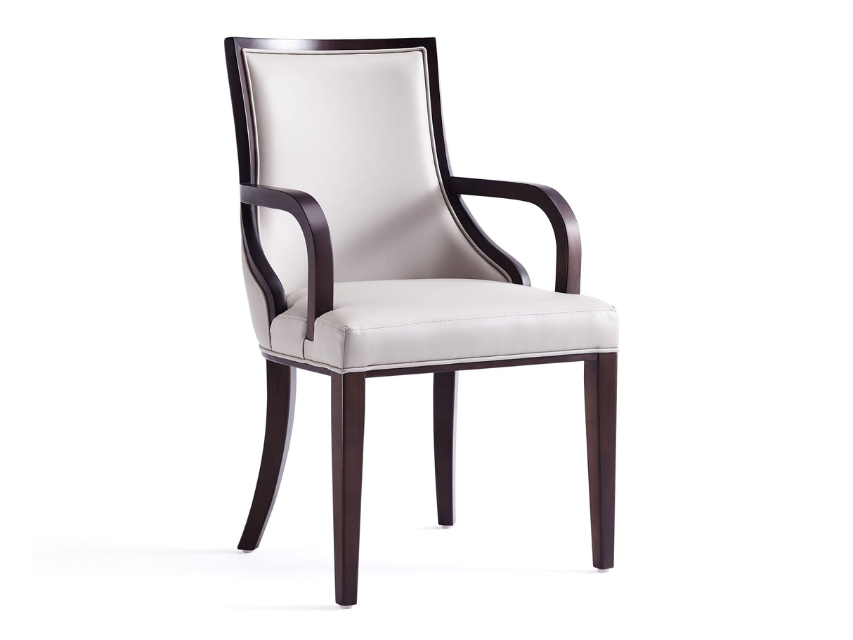 Grand Dining Armchair in Light Grey by Manhattan Comfort at Eve Furniture
