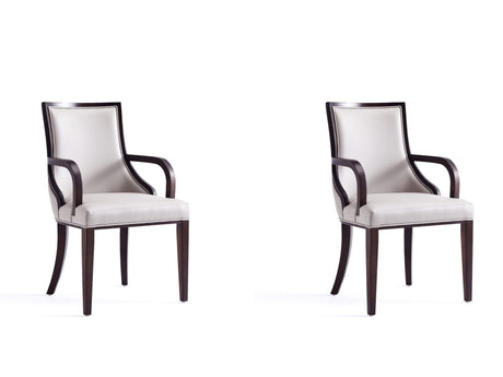 Grand Dining Armchair (set of 2) in Light Grey by Manhattan Comfort at Eve Furniture