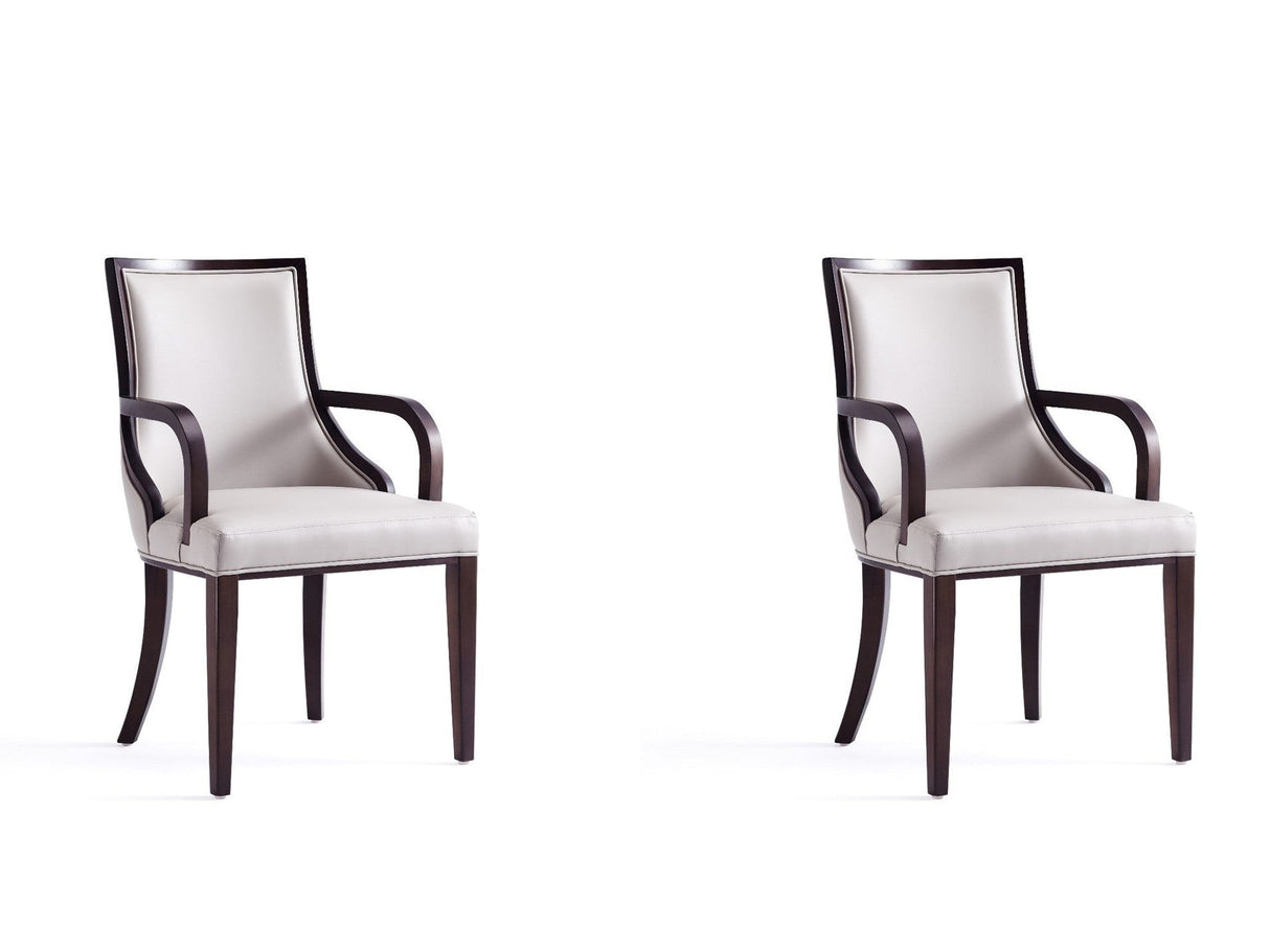 Grand Dining Armchair (set of 2) in Light Grey by Manhattan Comfort at Eve Furniture