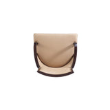 Grand Faux Leather and Velvet Dining Armchair in Tan by Manhattan Comfort at Eve Furniture