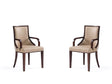 Grand Faux Leather and Velvet Dining Armchair in Tan (set of 2) by Manhattan Comfort at Eve Furniture