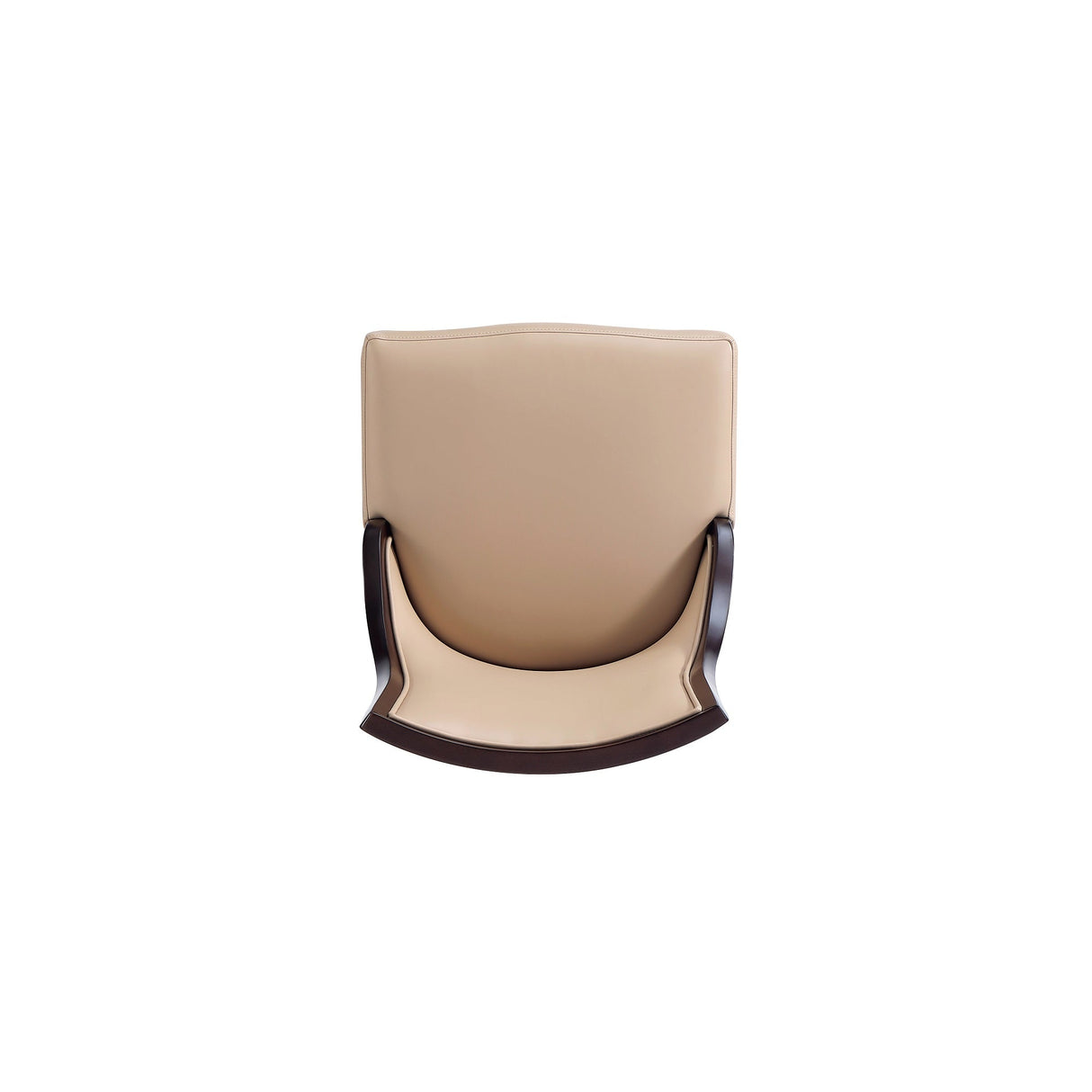 Grand Faux Leather and Velvet Dining Chair in Tan (set of 2) by Manhattan Comfort at Eve Furniture