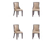 Grand Faux Leather and Velvet Dining Chair in Tan (set of 4) by Manhattan Comfort at Eve Furniture