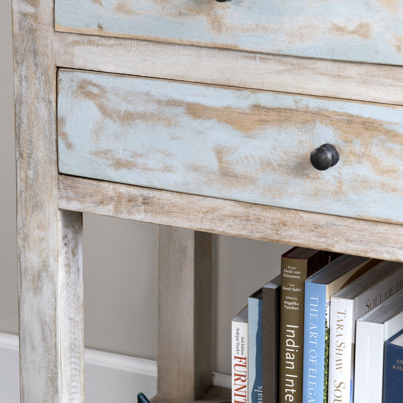 Grand Harbor Brown/Blue Console Table by Crestview at Eve Furniture