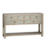 Grand Harbor Brown/Blue Console Table by Crestview at Eve Furniture