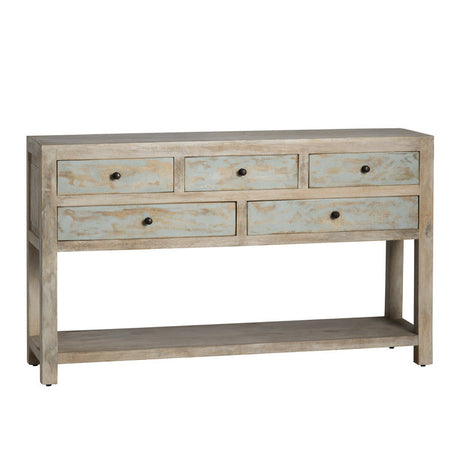 Grand Harbor Brown/Blue Console Table by Crestview at Eve Furniture