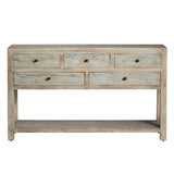 Grand Harbor Brown/Blue Console Table by Crestview at Eve Furniture