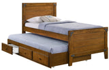 Granger Rustic Honey Twin Captain's Bed with Trundle