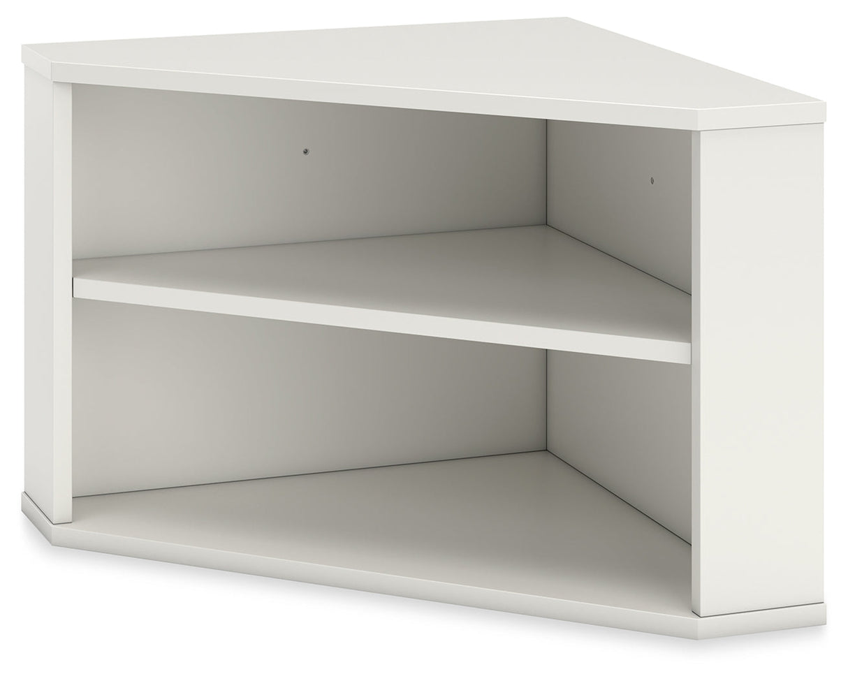 Grannen White Home Office Corner Bookcase