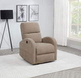 Grant Camel Fabric Upholstered Power Recliner Chair by Coaster at Eve Furniture