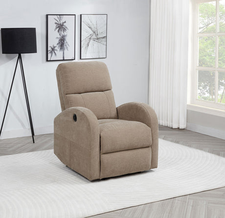 Grant Camel Fabric Upholstered Power Recliner Chair by Coaster at Eve Furniture