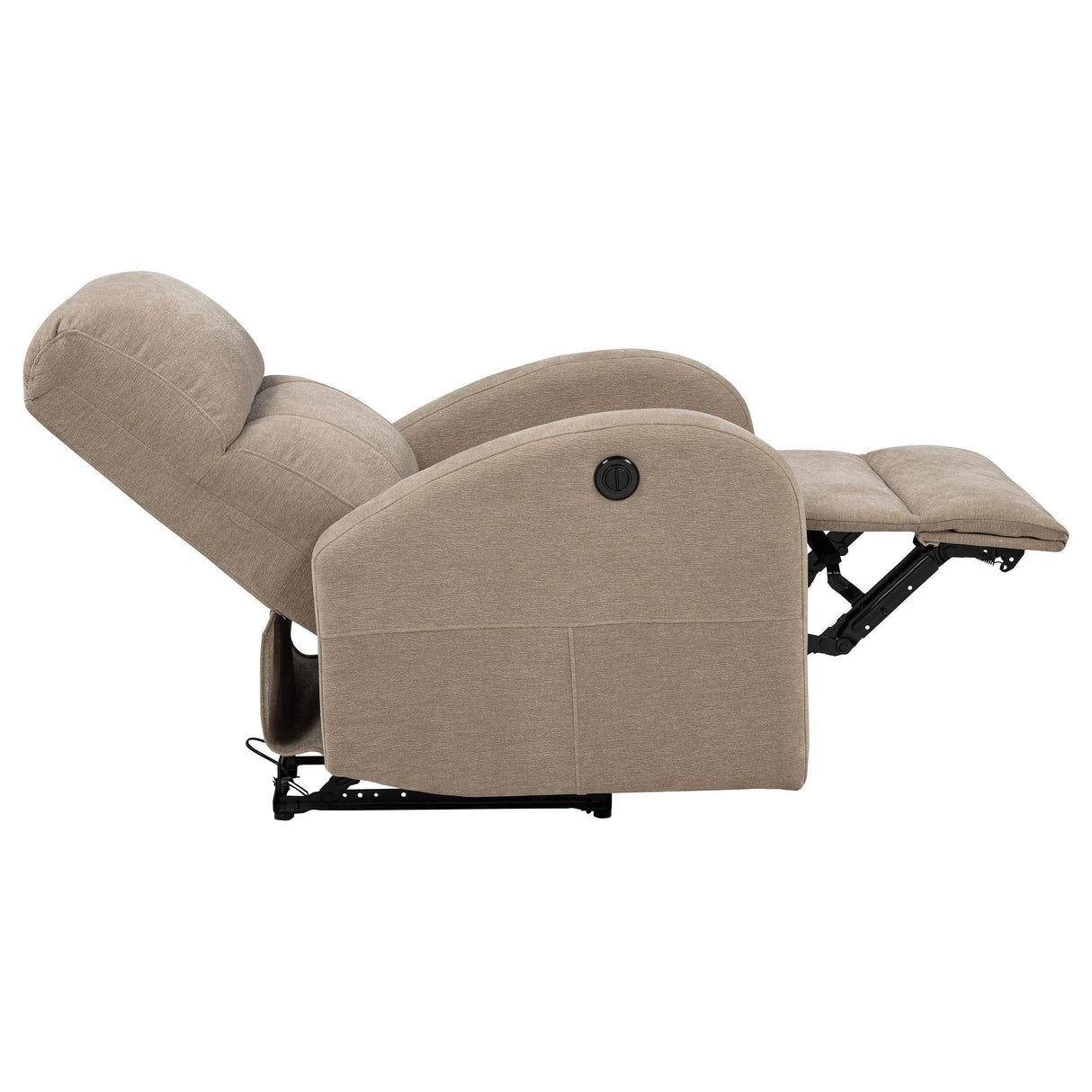 Grant Camel Fabric Upholstered Power Recliner Chair by Coaster at Eve Furniture