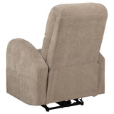 Grant Camel Fabric Upholstered Power Recliner Chair by Coaster at Eve Furniture