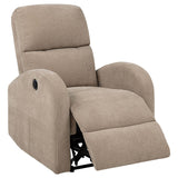 Grant Camel Fabric Upholstered Power Recliner Chair by Coaster at Eve Furniture