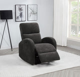 Grant Charcoal Gray Fabric Upholstered Power Recliner Chair by Coaster at Eve Furniture
