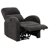 Grant Charcoal Gray Fabric Upholstered Power Recliner Chair by Coaster at Eve Furniture